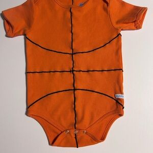 Rugged Butts Basketball One Piece ‎  Size 18 Mo- 24 Mo Bodysuit Orange Waffle